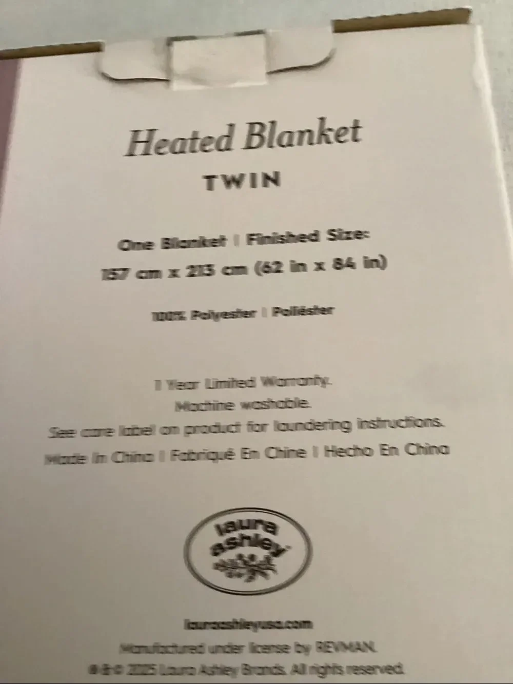 Laura Ashley heated Twin Wistful Blooms Twin Blanket Beige, NWT blanket sealed